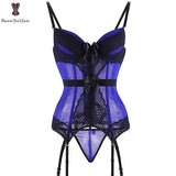 Transparent Purple Fish Boned Corset