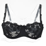 White Floral Mesh Lace Bra